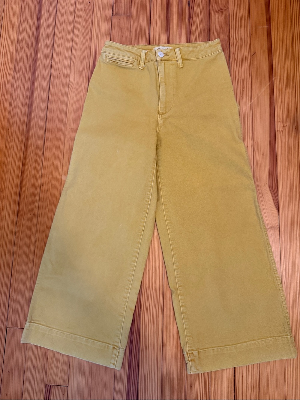 Madewell womens Wide-Leg Pants in Mustard Yellow